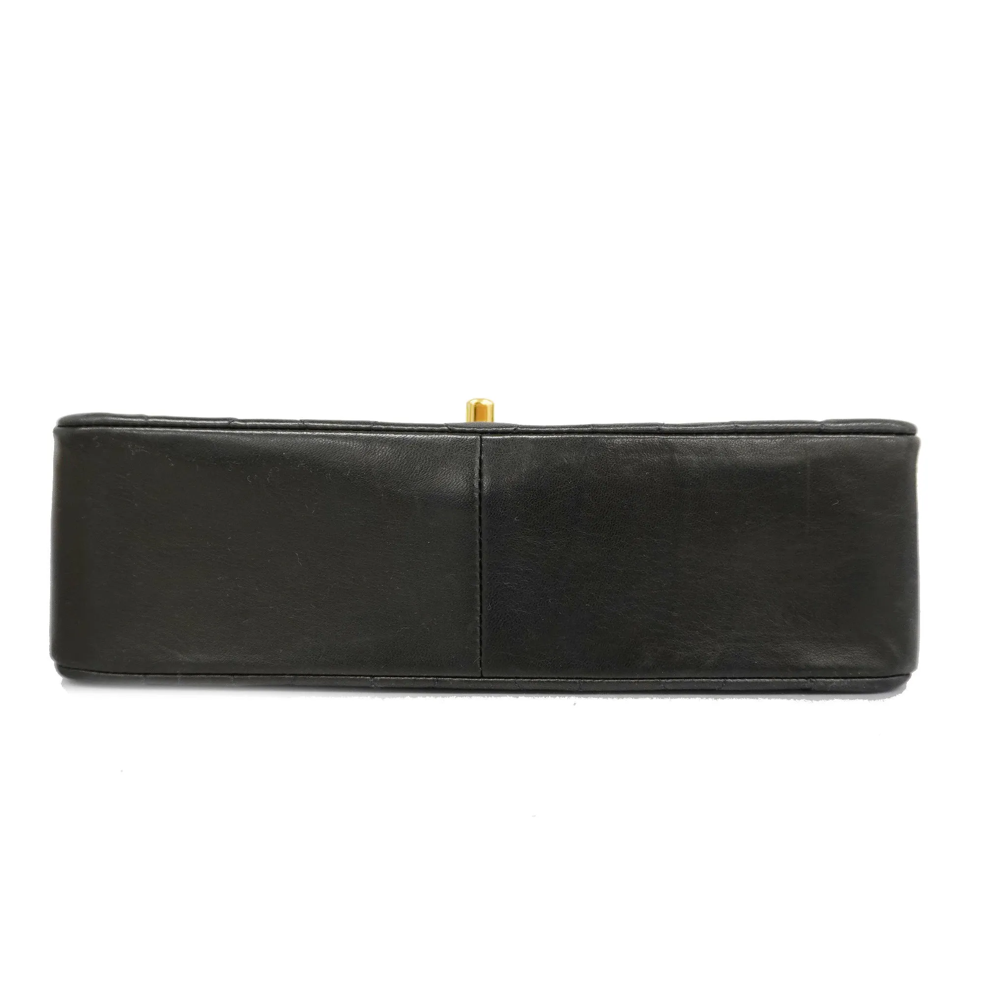 CHANEL[3ca0445]   Shoulder Bag Matelasse Diana Flap Single Chain Lambskin Black Gold metal