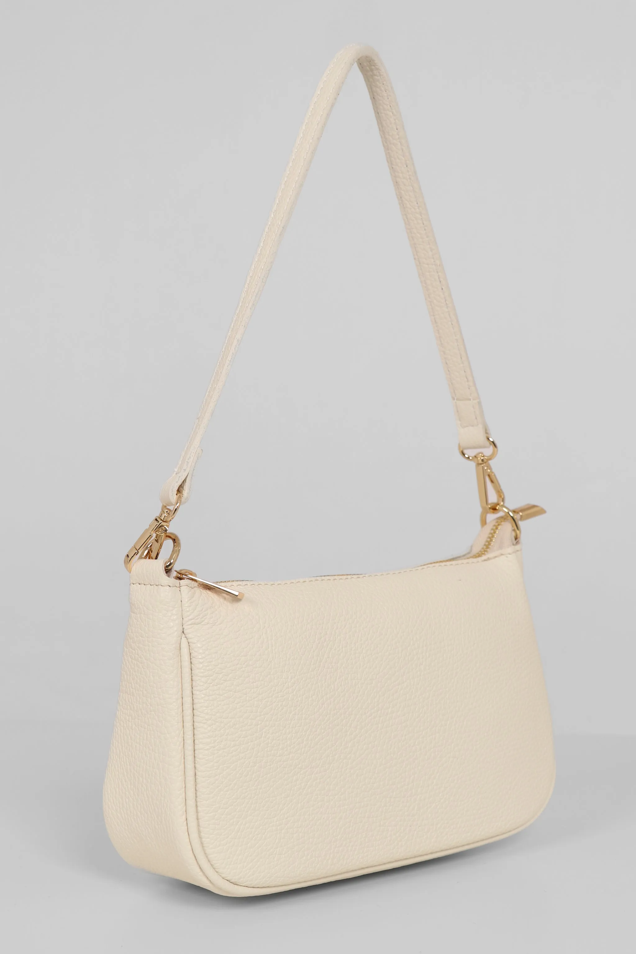 Chloe Baguette Bag - Cream, Pebbled