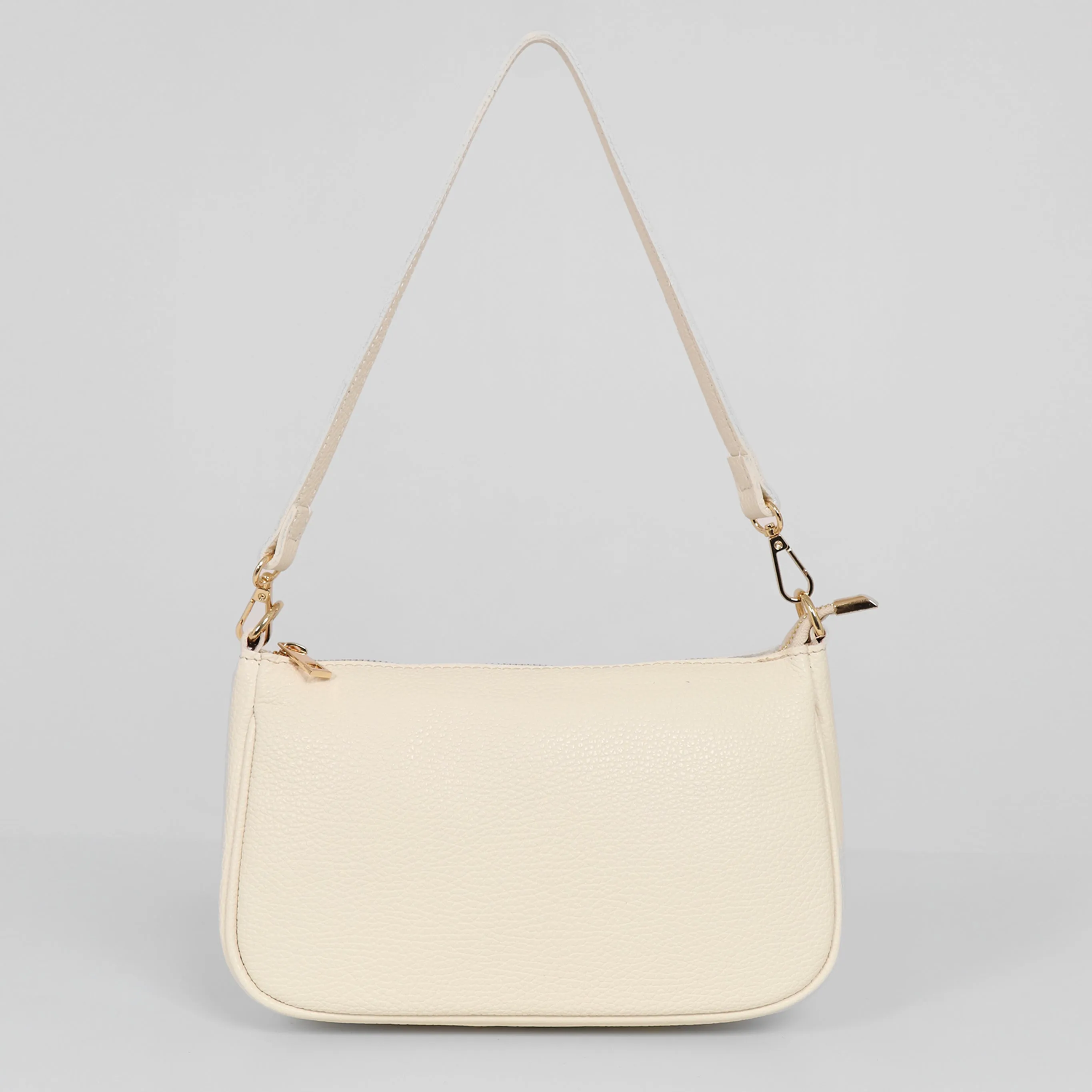 Chloe Baguette Bag - Cream, Pebbled