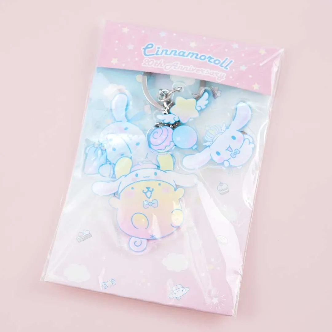 Cinnamoroll 20th Anniversary Triple Charm Keychain - Pompompurin & Pochacco