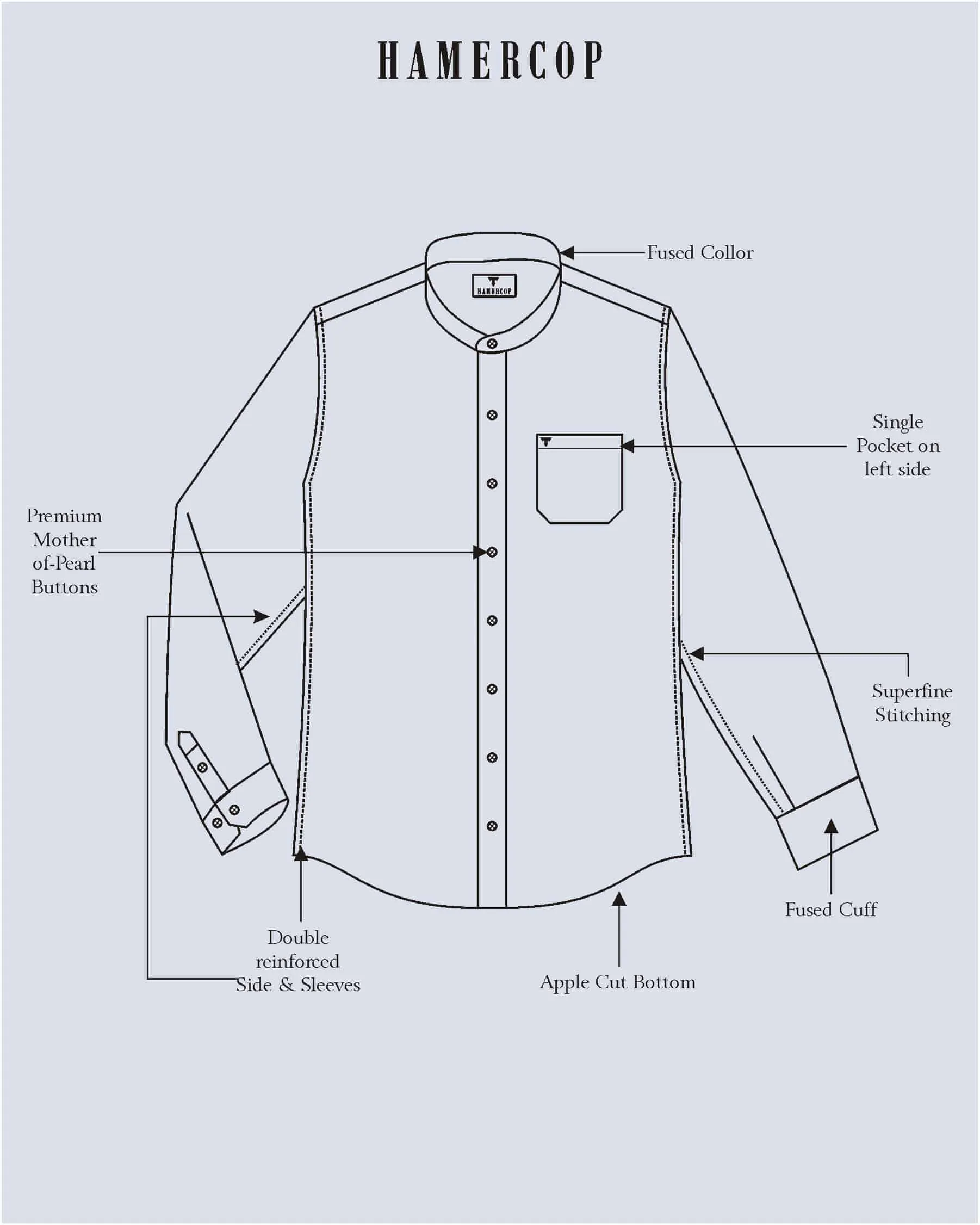 Clifton Blue Jacquard Textured Cotton Shirt