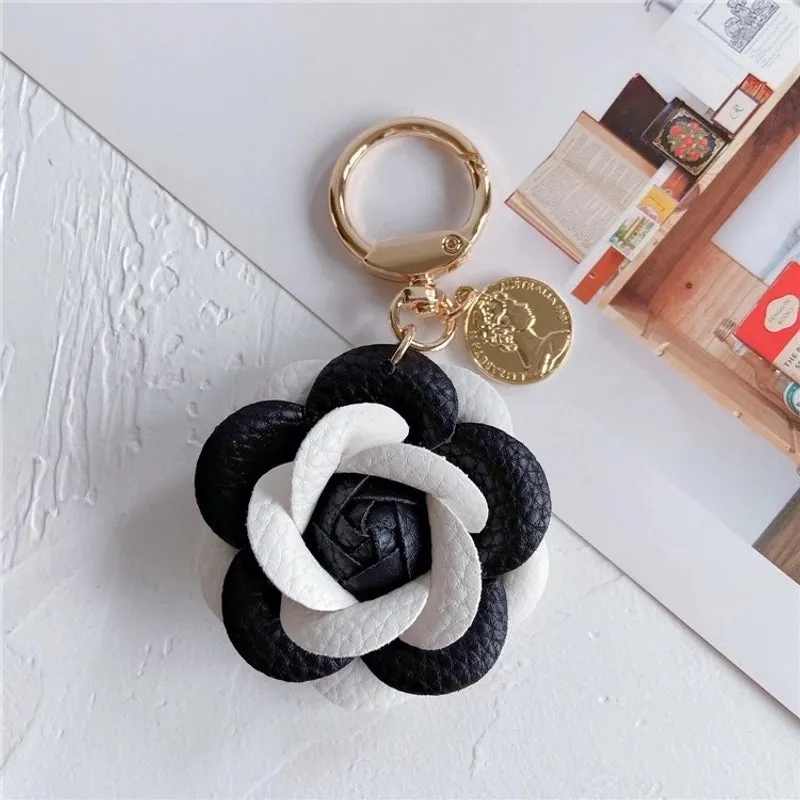 Commute Flower Pu Leather Women's Bag Pendant Keychain