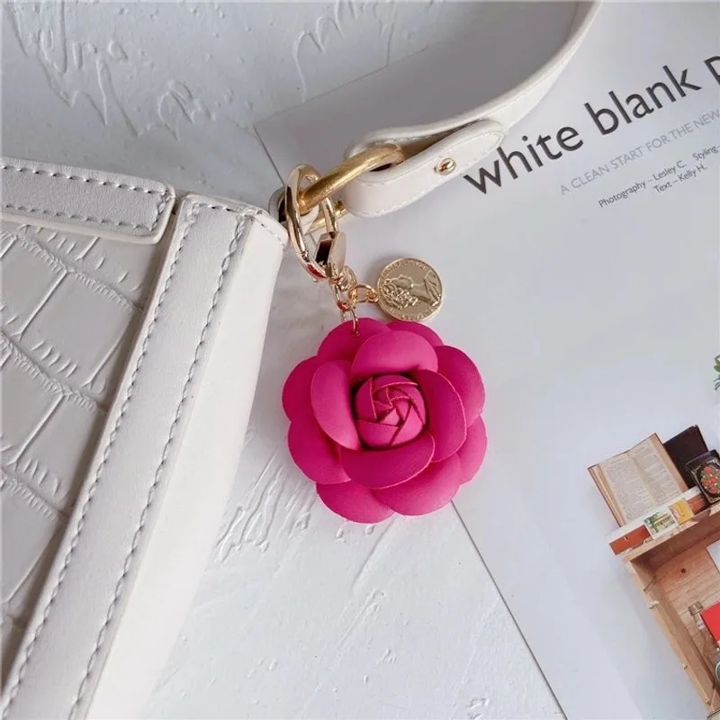 Commute Flower Pu Leather Women's Bag Pendant Keychain