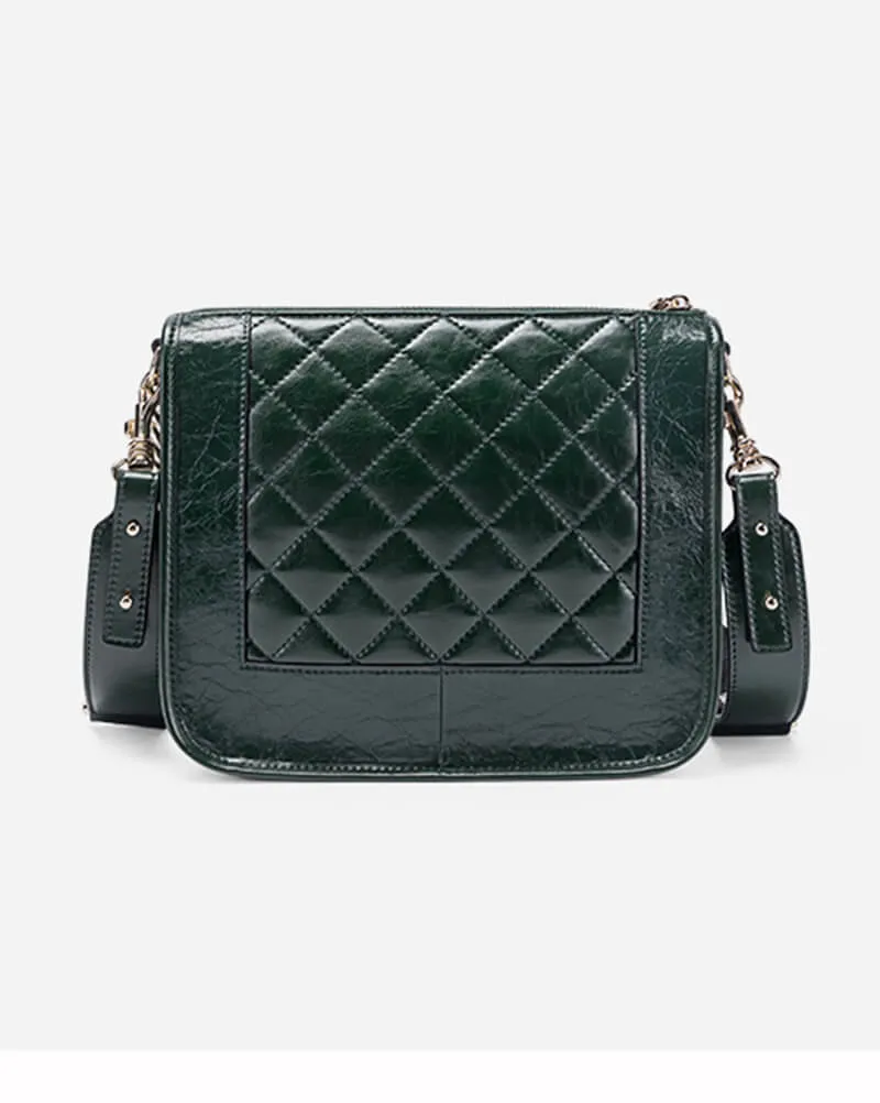 Convertible Chain Leather Crossbody Bag