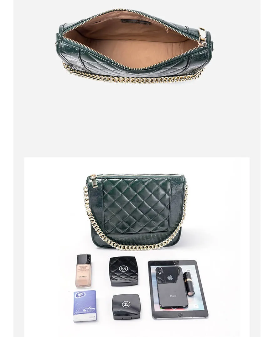 Convertible Chain Leather Crossbody Bag