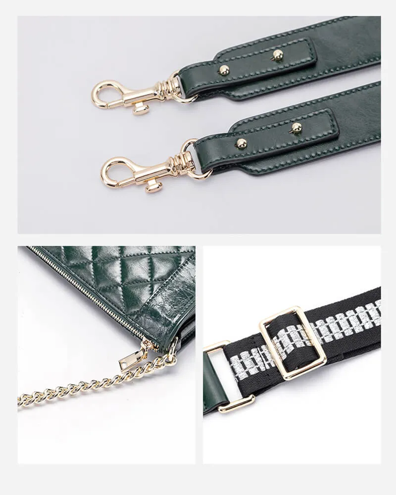 Convertible Chain Leather Crossbody Bag