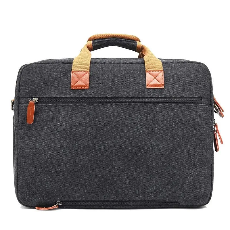 CoolBELL 15.6 Inch Unisex Canvas Laptop Shoulder Messenger Bag - Water Resistant, Adjustable | Removable Strap | Grey