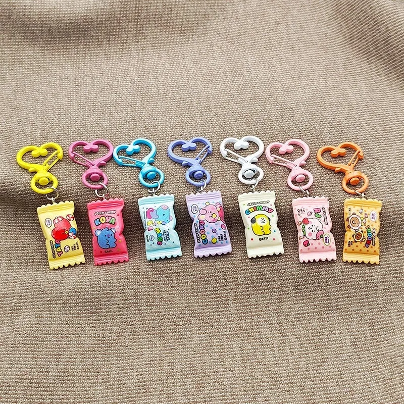 Cute Candy Resin Unisex Bag Pendant Keychain