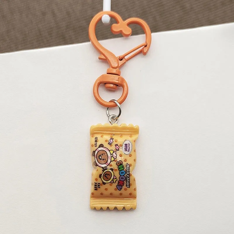 Cute Candy Resin Unisex Bag Pendant Keychain