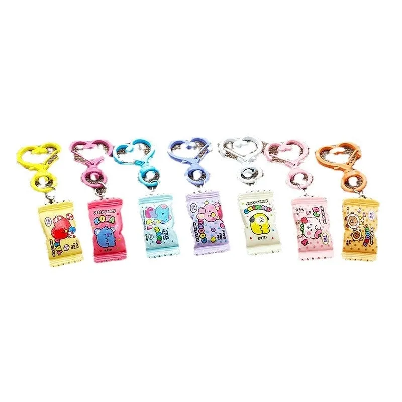 Cute Candy Resin Unisex Bag Pendant Keychain