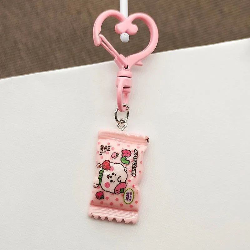 Cute Candy Resin Unisex Bag Pendant Keychain