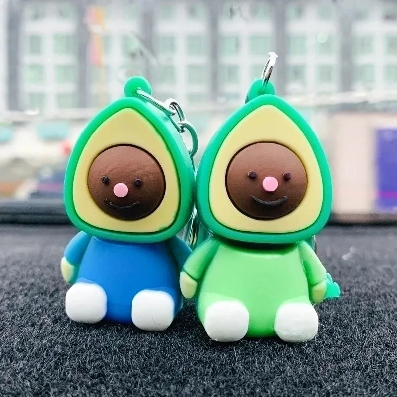 Cute Fruit Rubber Unisex Keychain