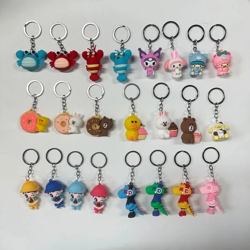 Cute Fruit Rubber Unisex Keychain