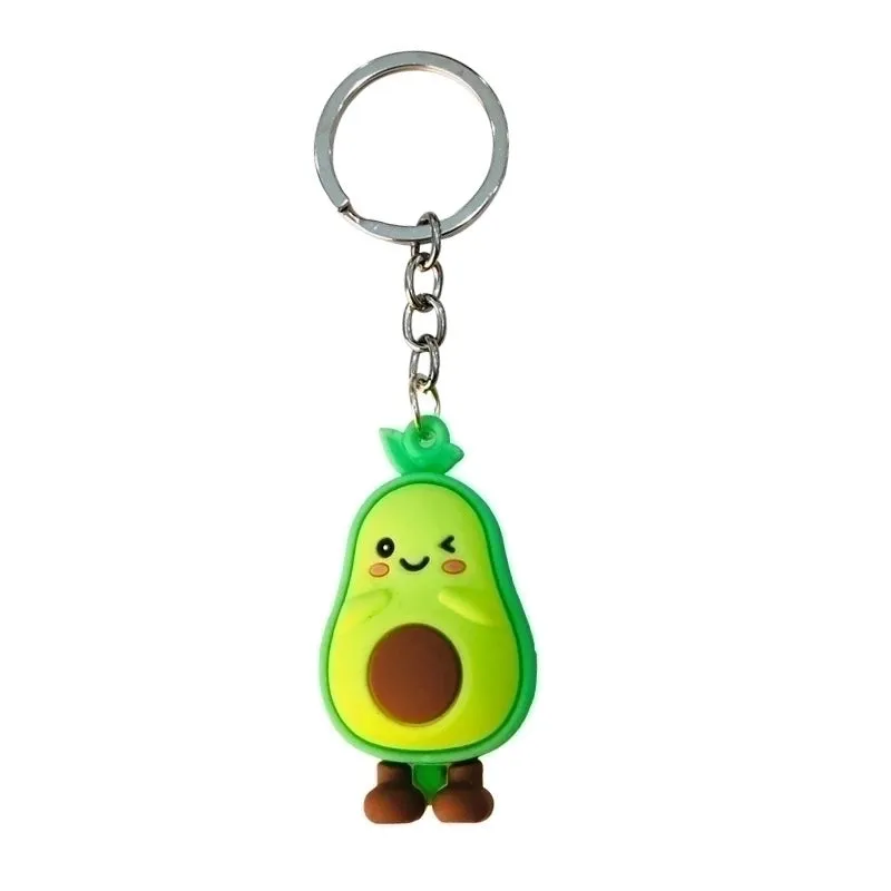 Cute Fruit Rubber Unisex Keychain