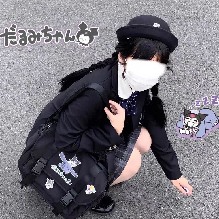 CUTE KUROMI & MELODY HIGH CAPACITY JK BAG BY70091
