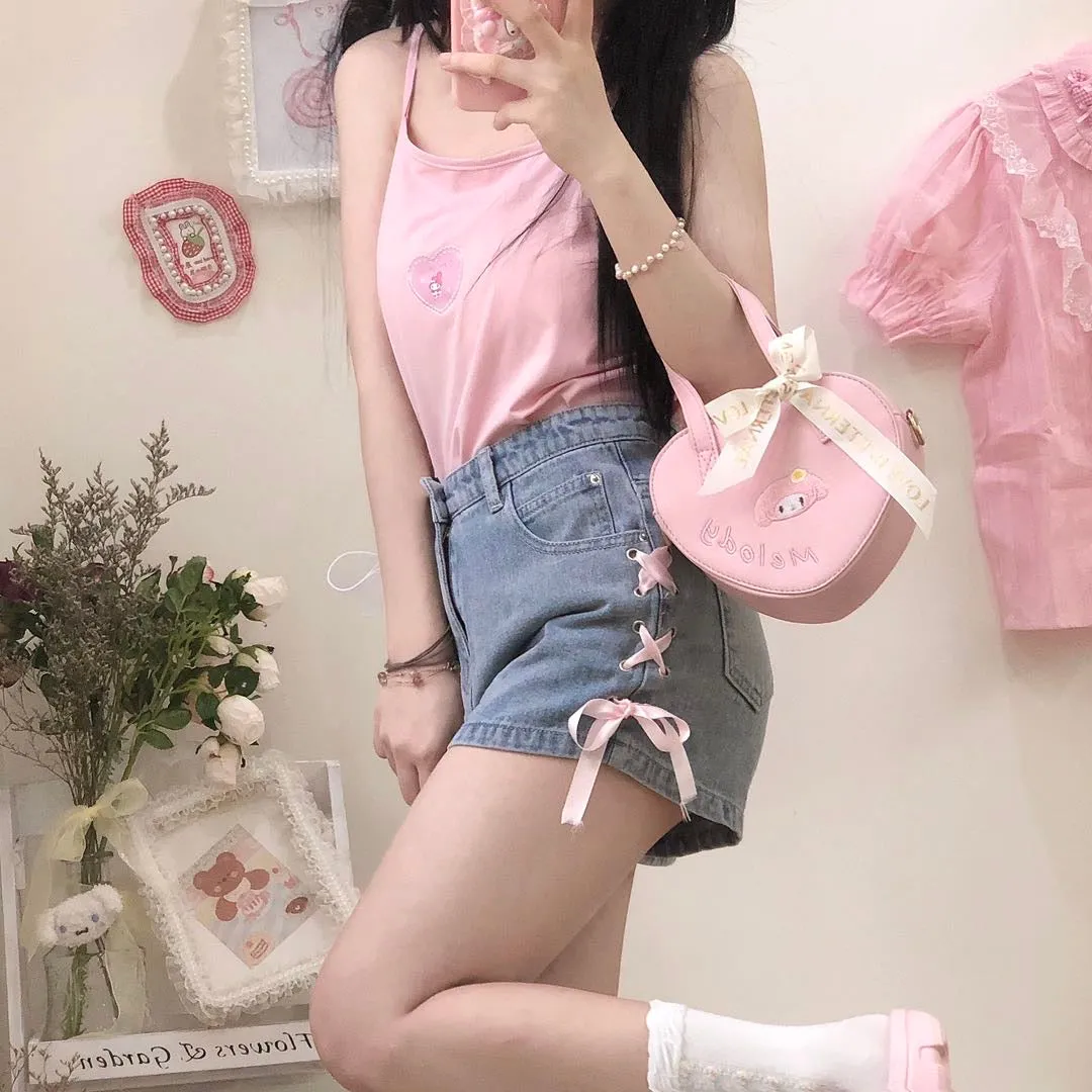 CUTE MELODY & KUROMI & HELLO KITTY HANDBAG BY70008