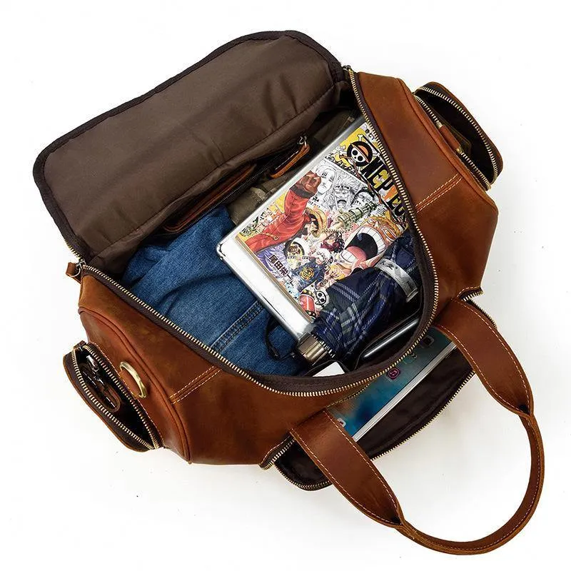 Dallas Full Grain Leather Travel Duffel Bag