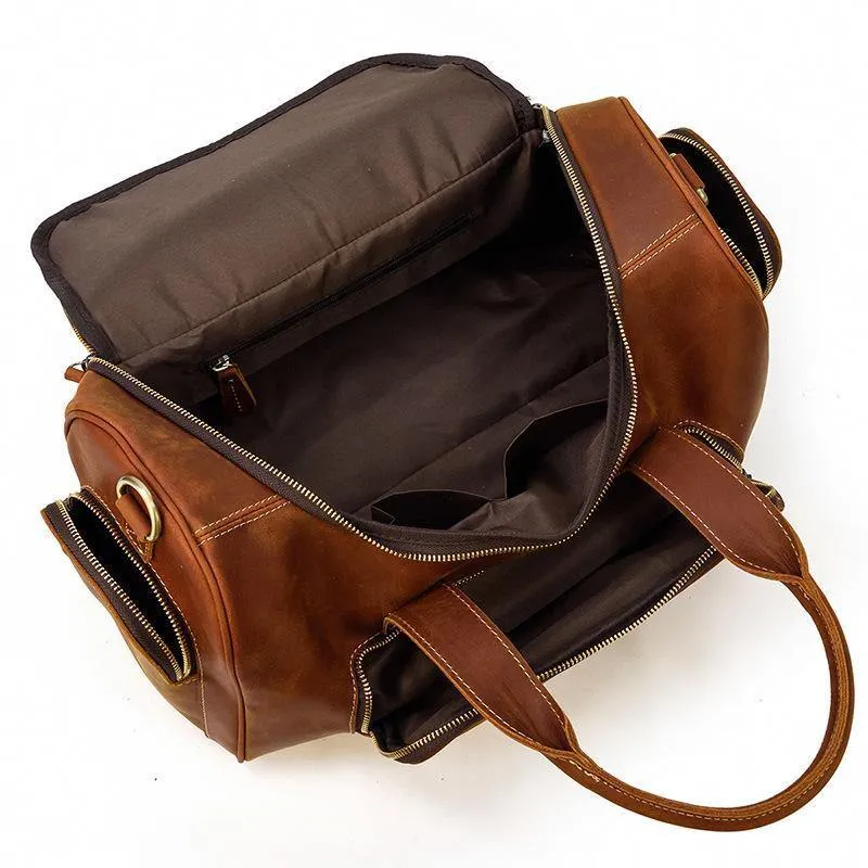Dallas Full Grain Leather Travel Duffel Bag