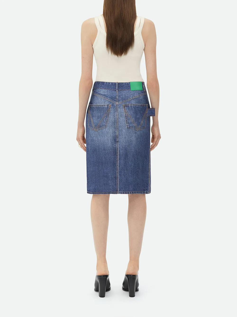 Demin printed skirt