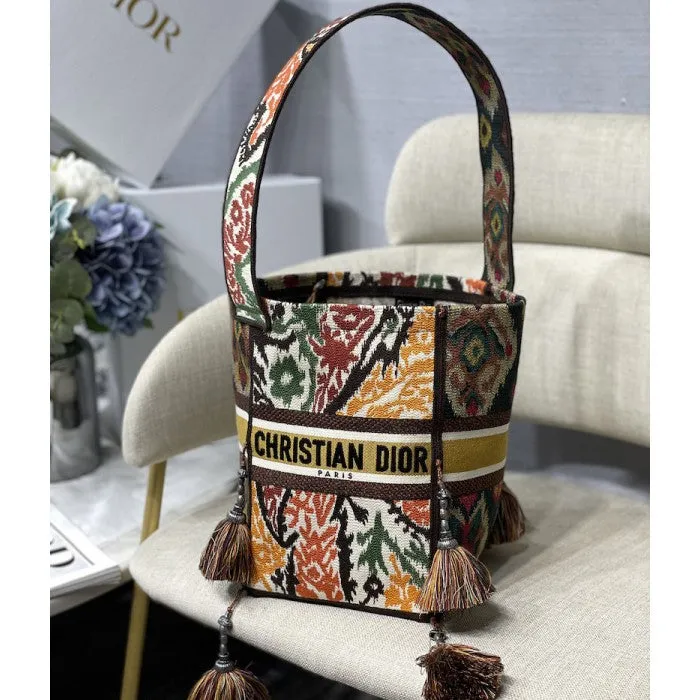 Dior D-Bubble Bucket Bag Orange Maple Leaf