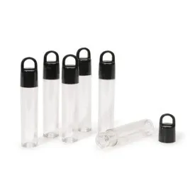 Embellishment Designer Storage Case Clear Tubes With Lids - 6 pk