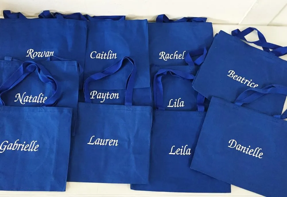 Embroidery Service - Put your Design or Text on a tote bag