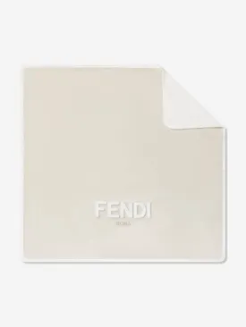 Fendi Baby Logo Jersey Blanket in Beige