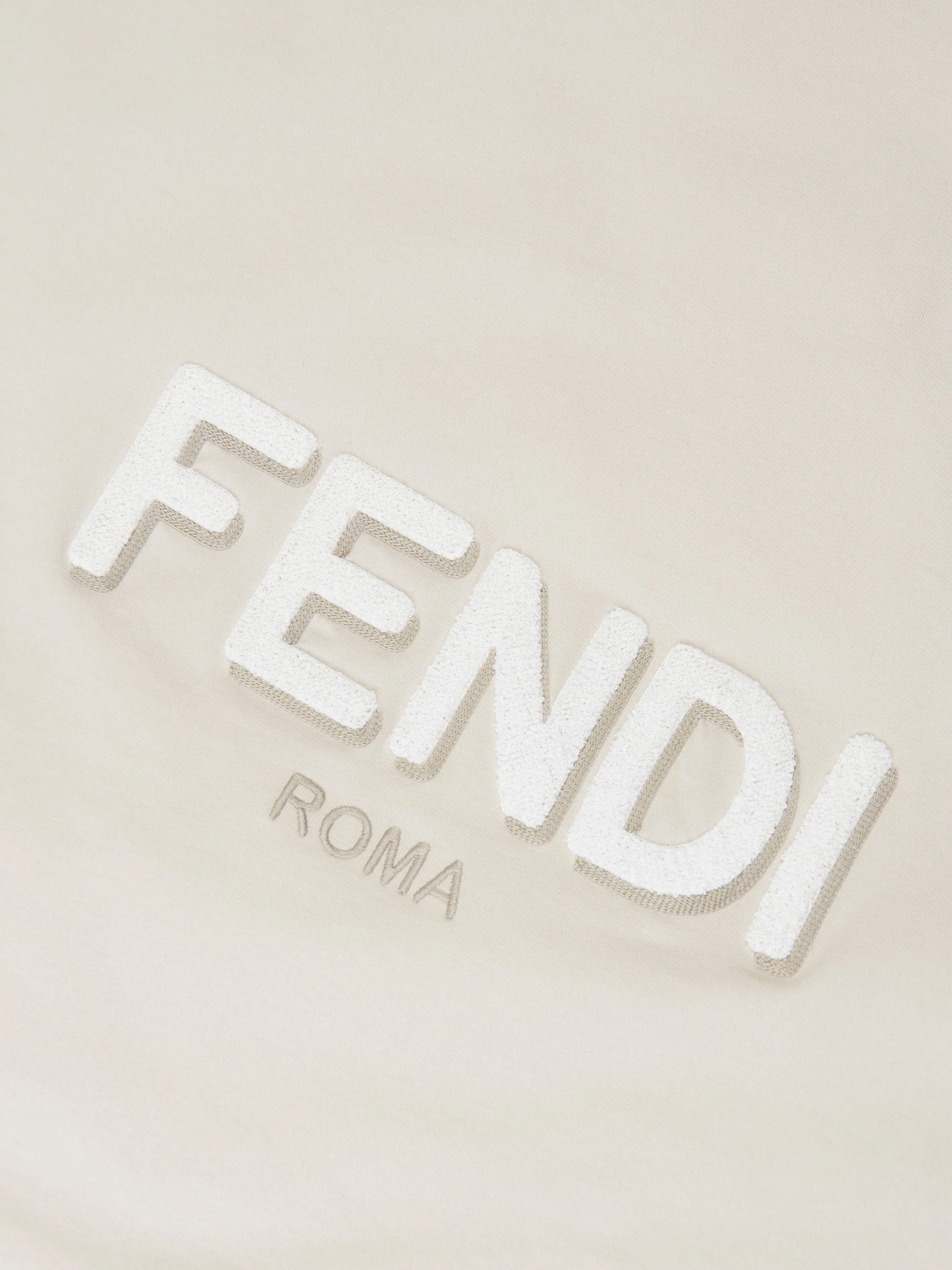 Fendi Baby Logo Jersey Blanket in Beige