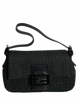 Fendi Black Zucca Monogram Mini Bagette - As seen on Instagram 07/03/21