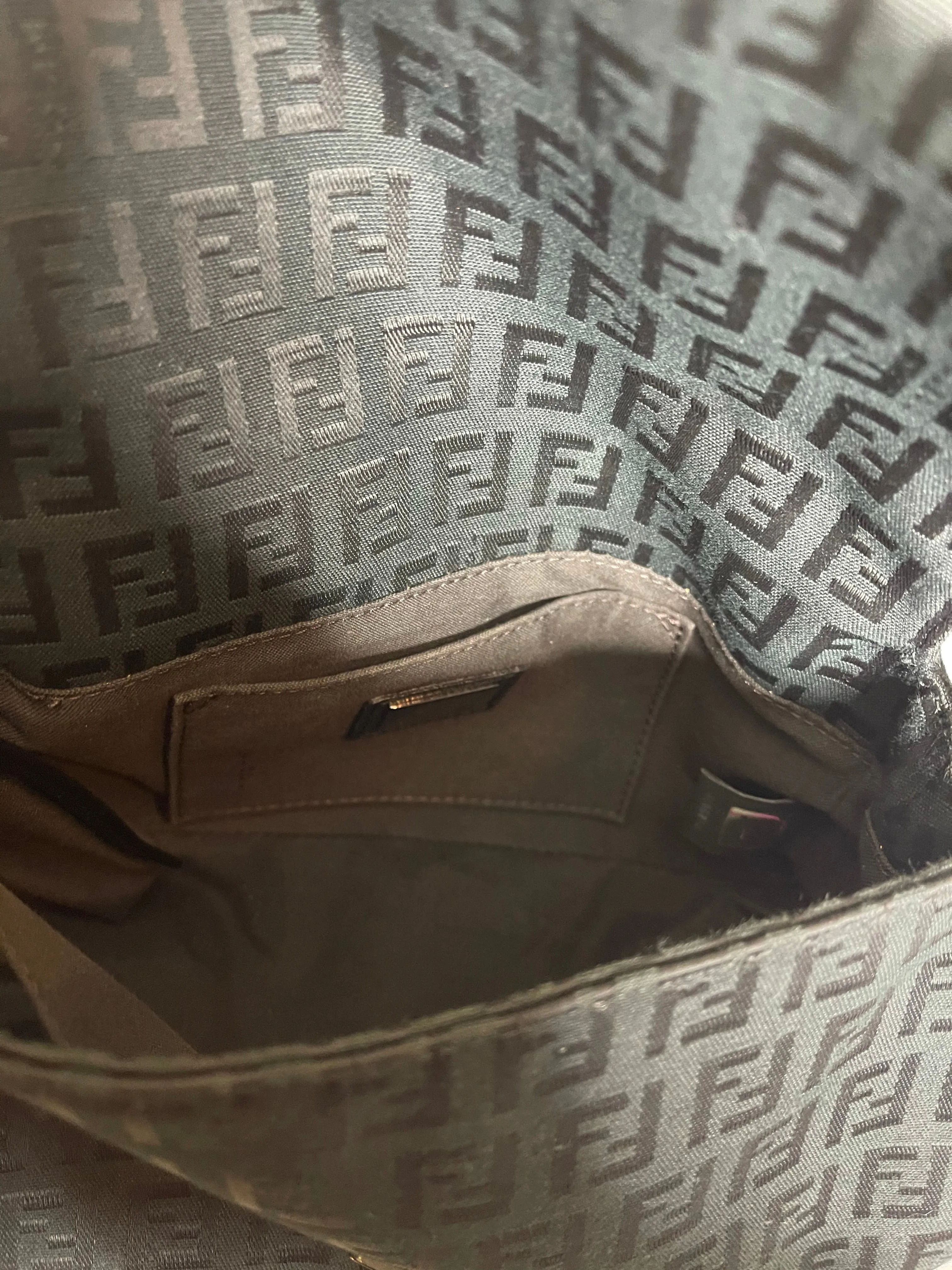 Fendi Black Zucca Monogram Mini Bagette - As seen on Instagram 07/03/21