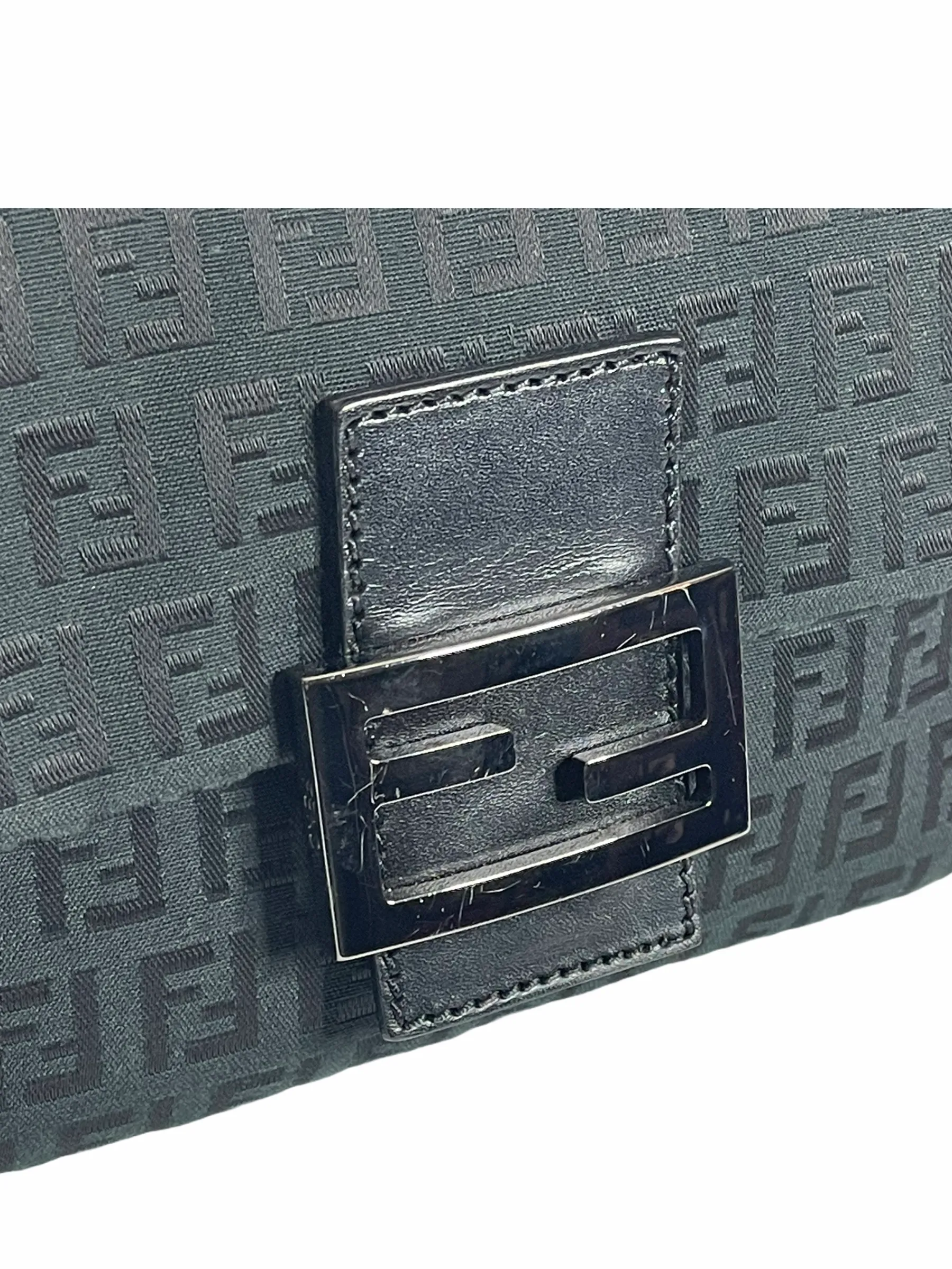 Fendi Black Zucca Monogram Mini Bagette - As seen on Instagram 07/03/21