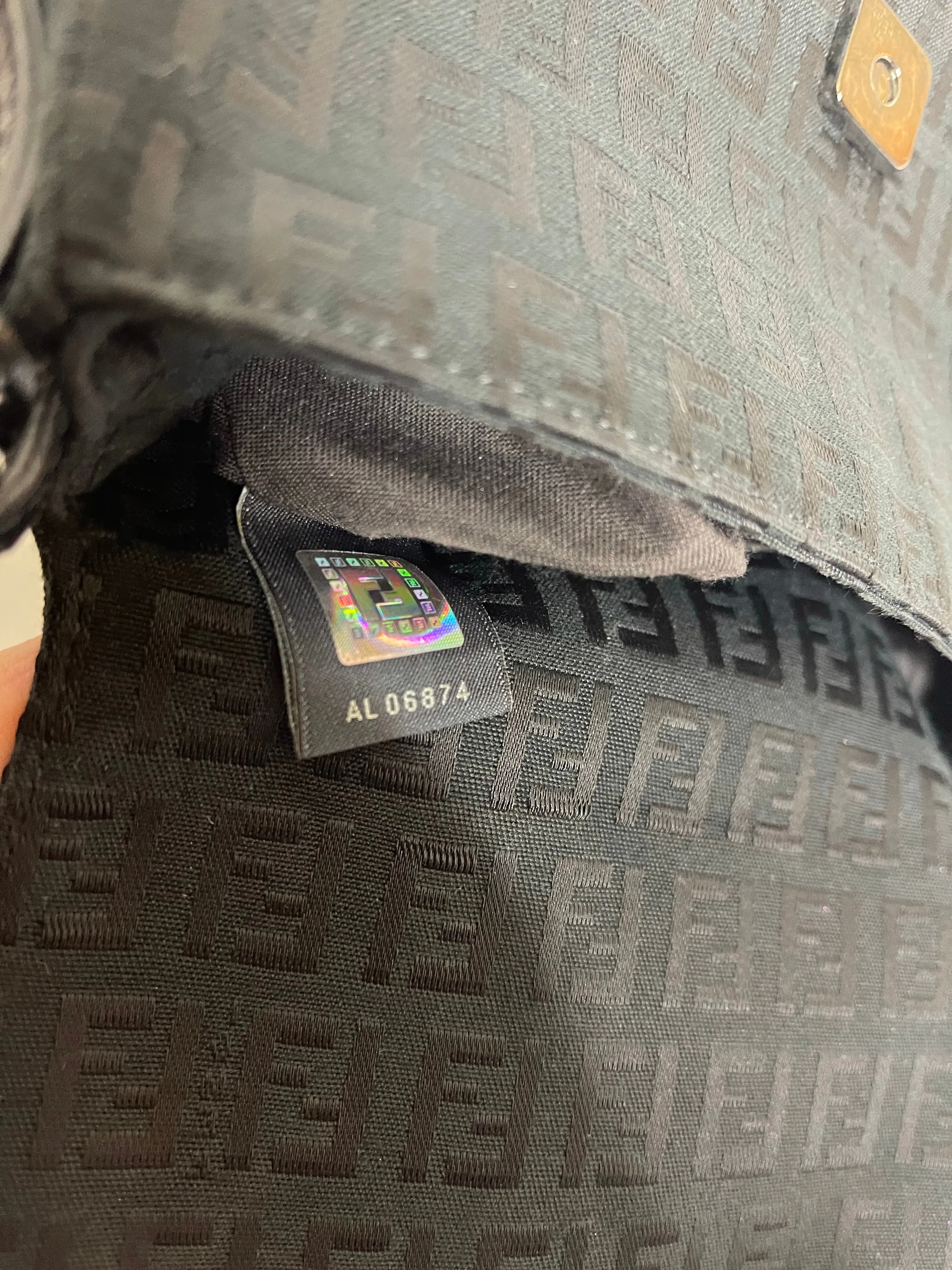 Fendi Black Zucca Monogram Mini Bagette - As seen on Instagram 07/03/21