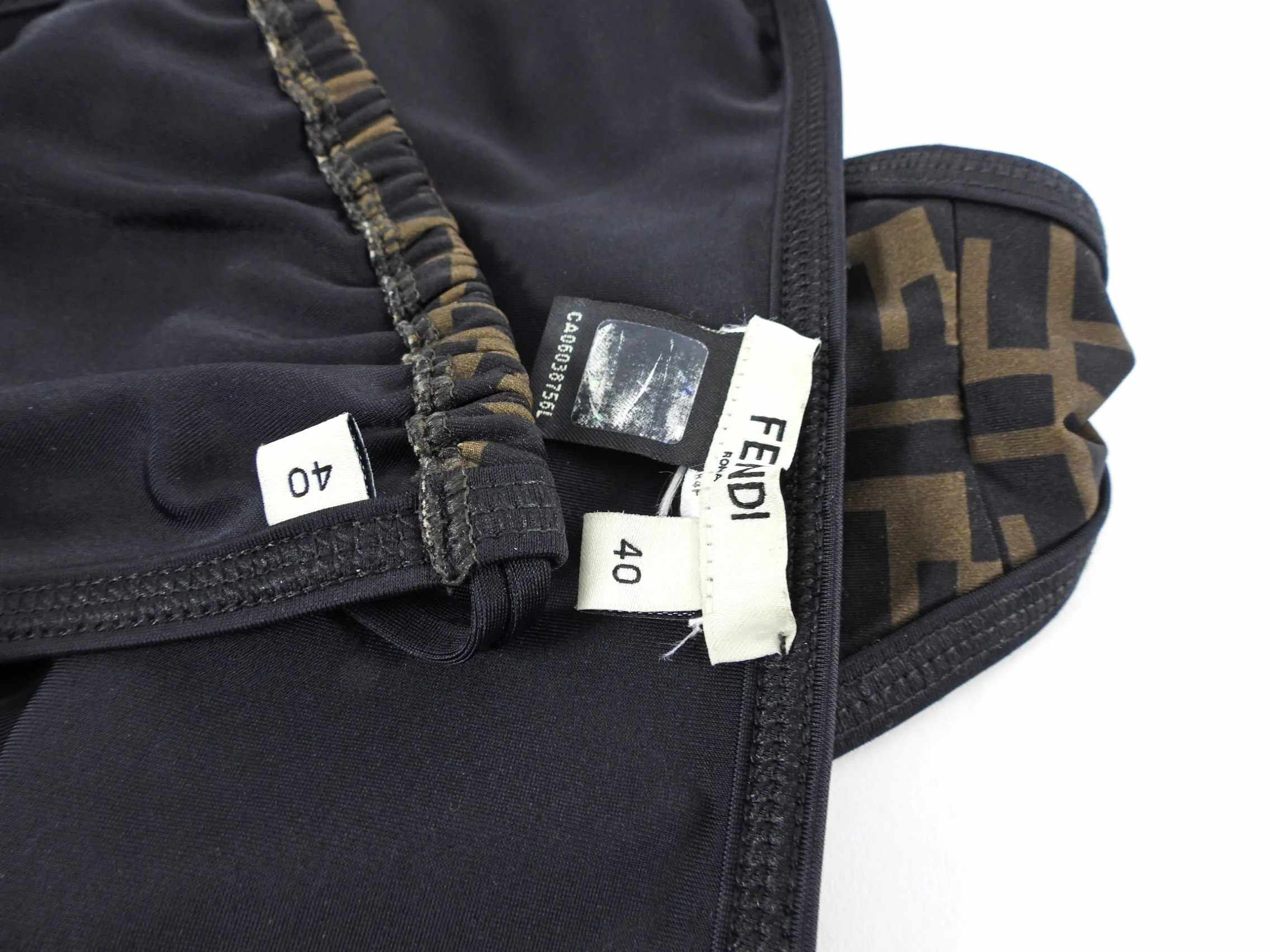 Fendi Brown and Brown FF Zucca Logo Bikini - IT40 / USA 4 / S