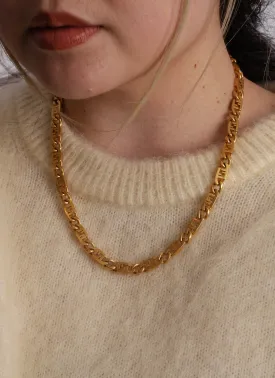 Fendi FF Logo Curb Chain Necklace