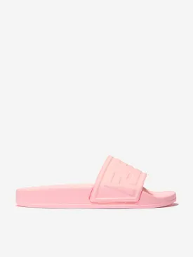 Fendi Girls Logo Embossed Sliders
