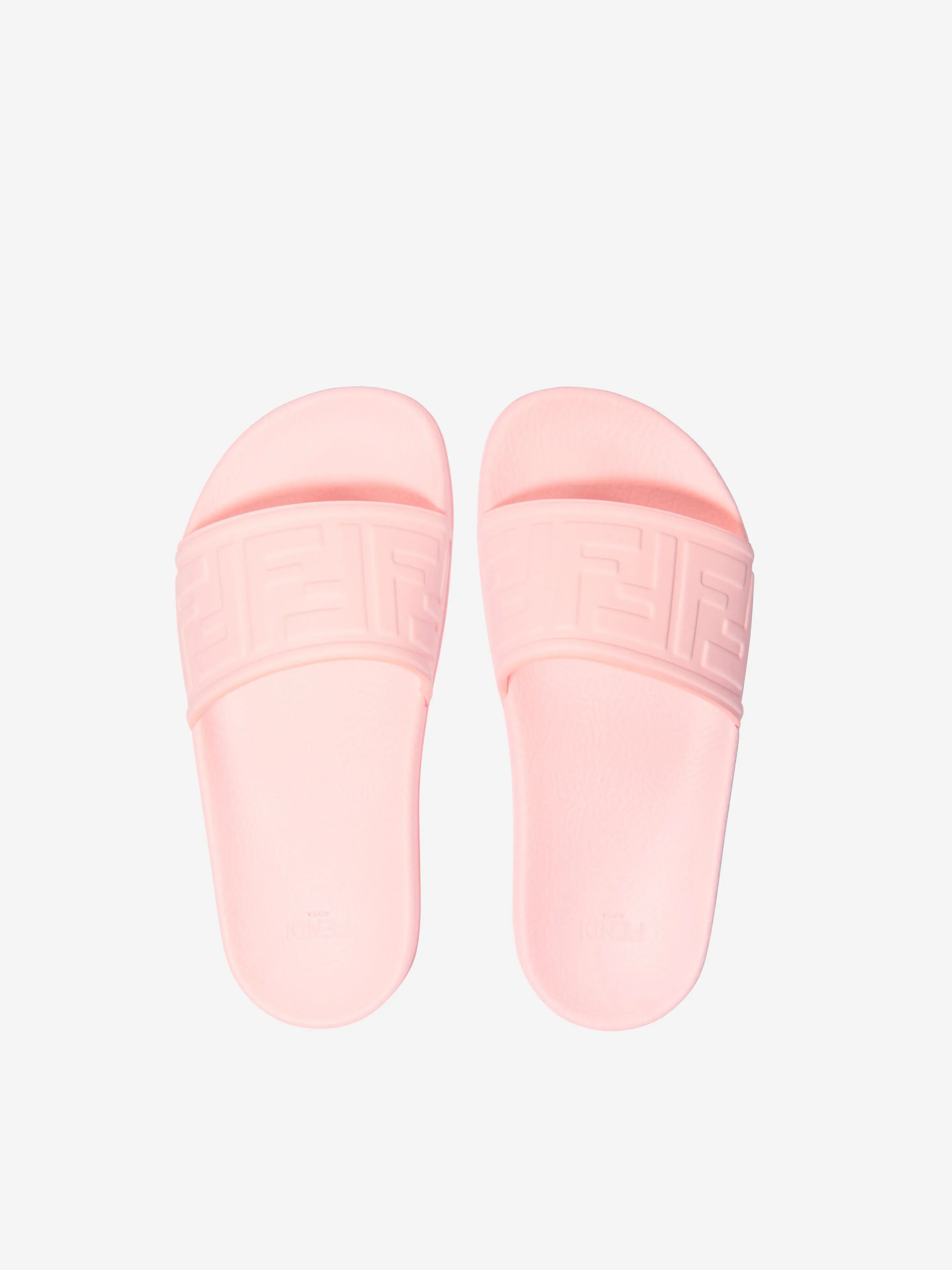 Fendi Girls Logo Embossed Sliders