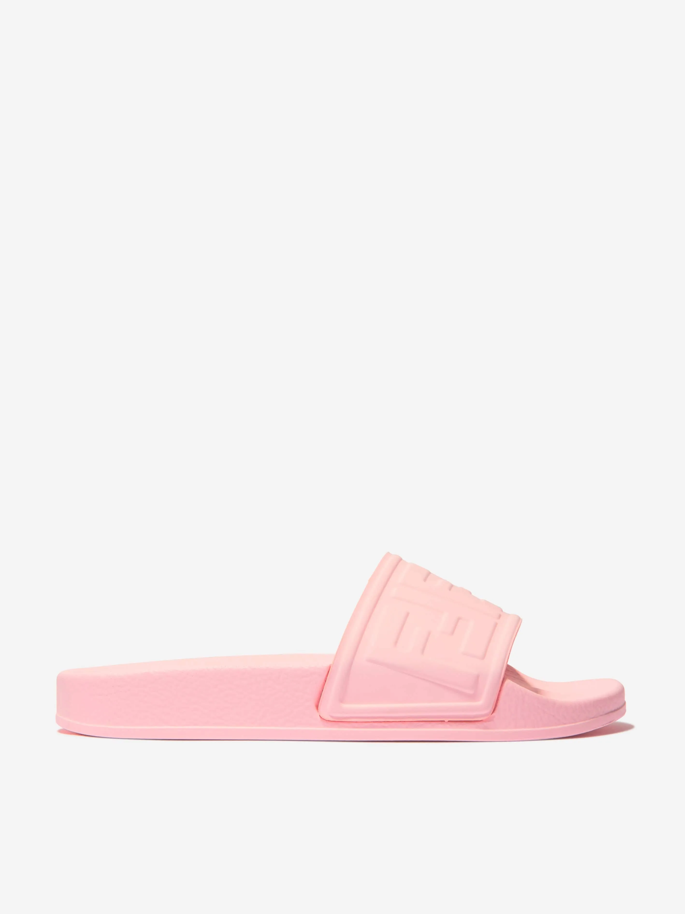Fendi Girls Logo Embossed Sliders