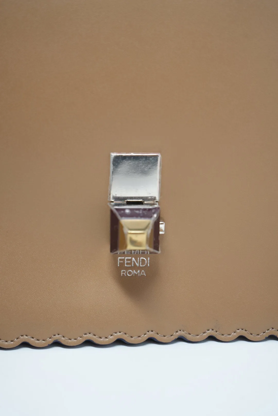 FENDI Kan I Shoulder Bag Beige