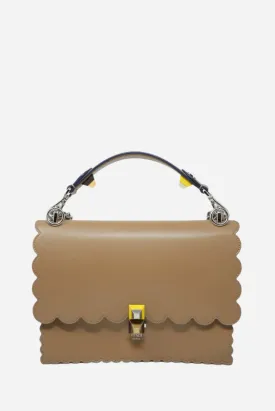 FENDI Kan I Shoulder Bag Beige