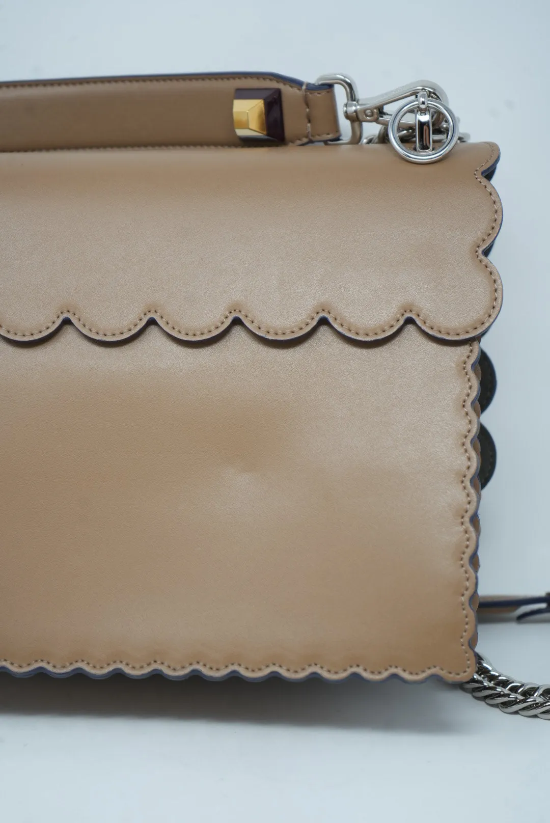 FENDI Kan I Shoulder Bag Beige