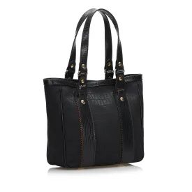 Fendi Leather-Trimmed Zucchino Tote (SHG-36075)