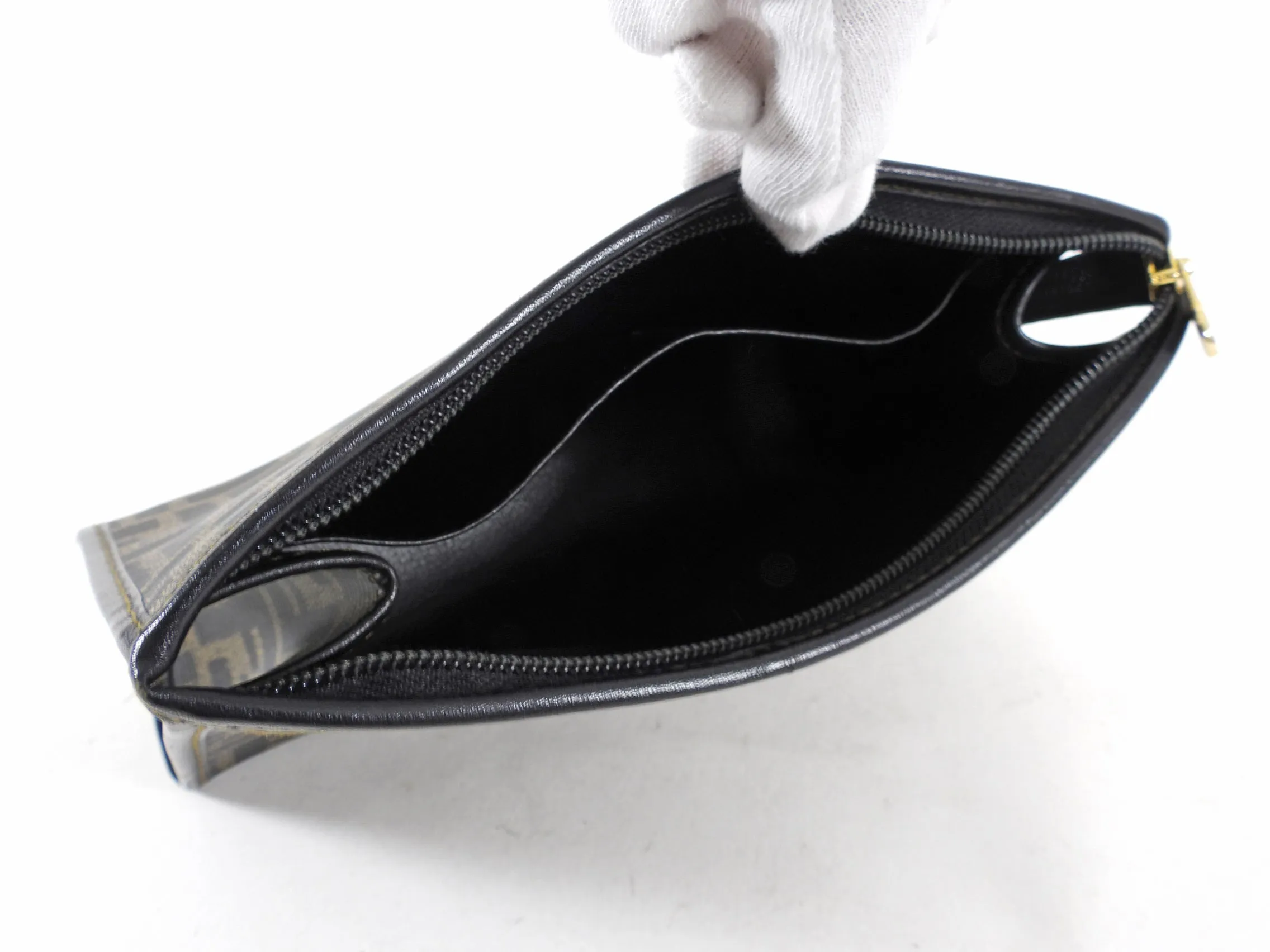 Fendi Vintage 1990’s Zucca Logo Cosmetic Pouch Case