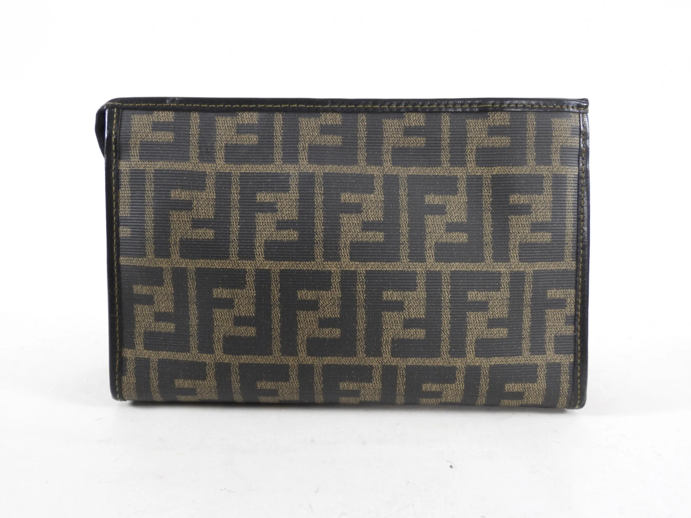 Fendi Vintage 1990’s Zucca Logo Cosmetic Pouch Case