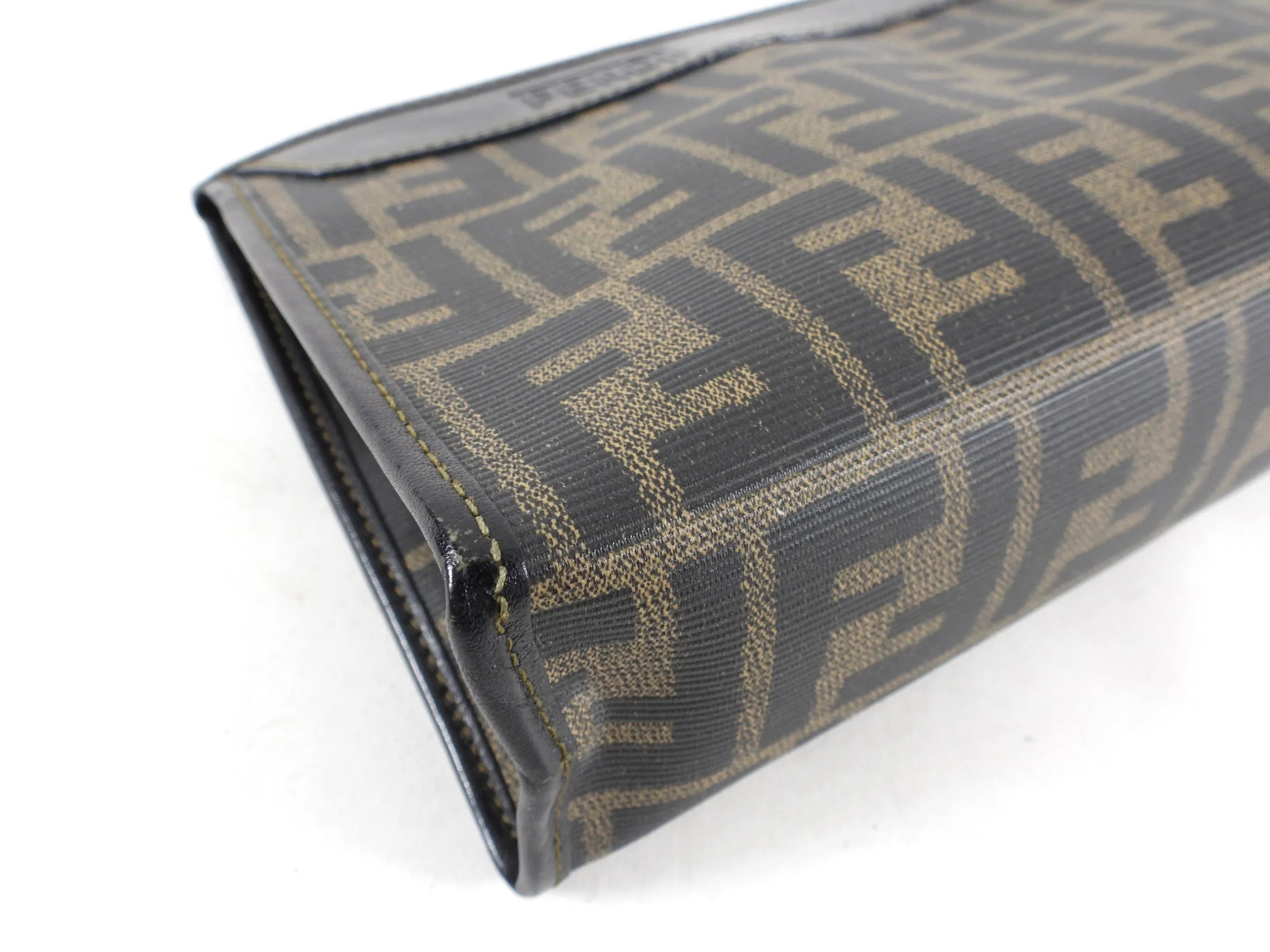 Fendi Vintage 1990’s Zucca Logo Cosmetic Pouch Case