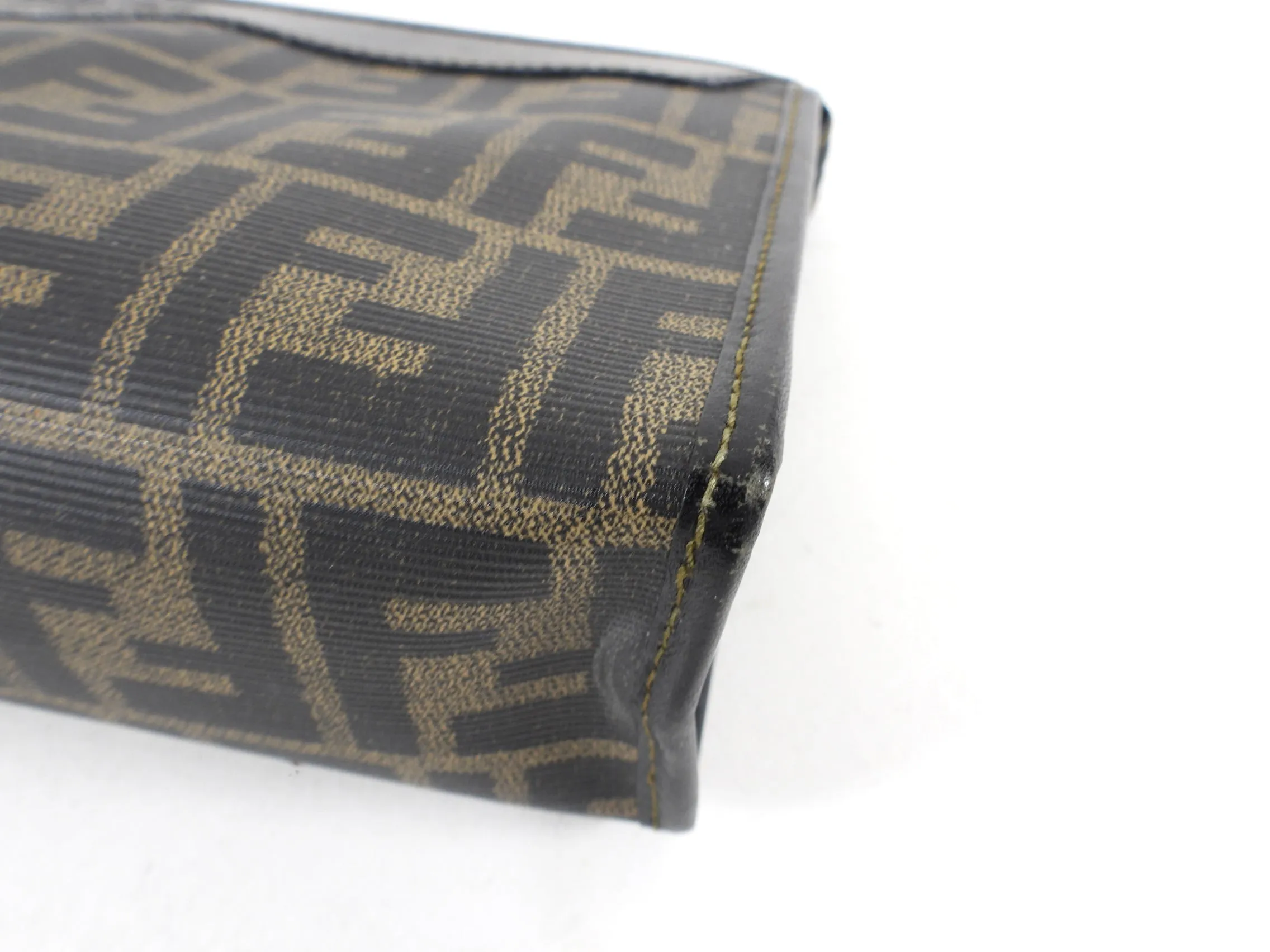 Fendi Vintage 1990’s Zucca Logo Cosmetic Pouch Case