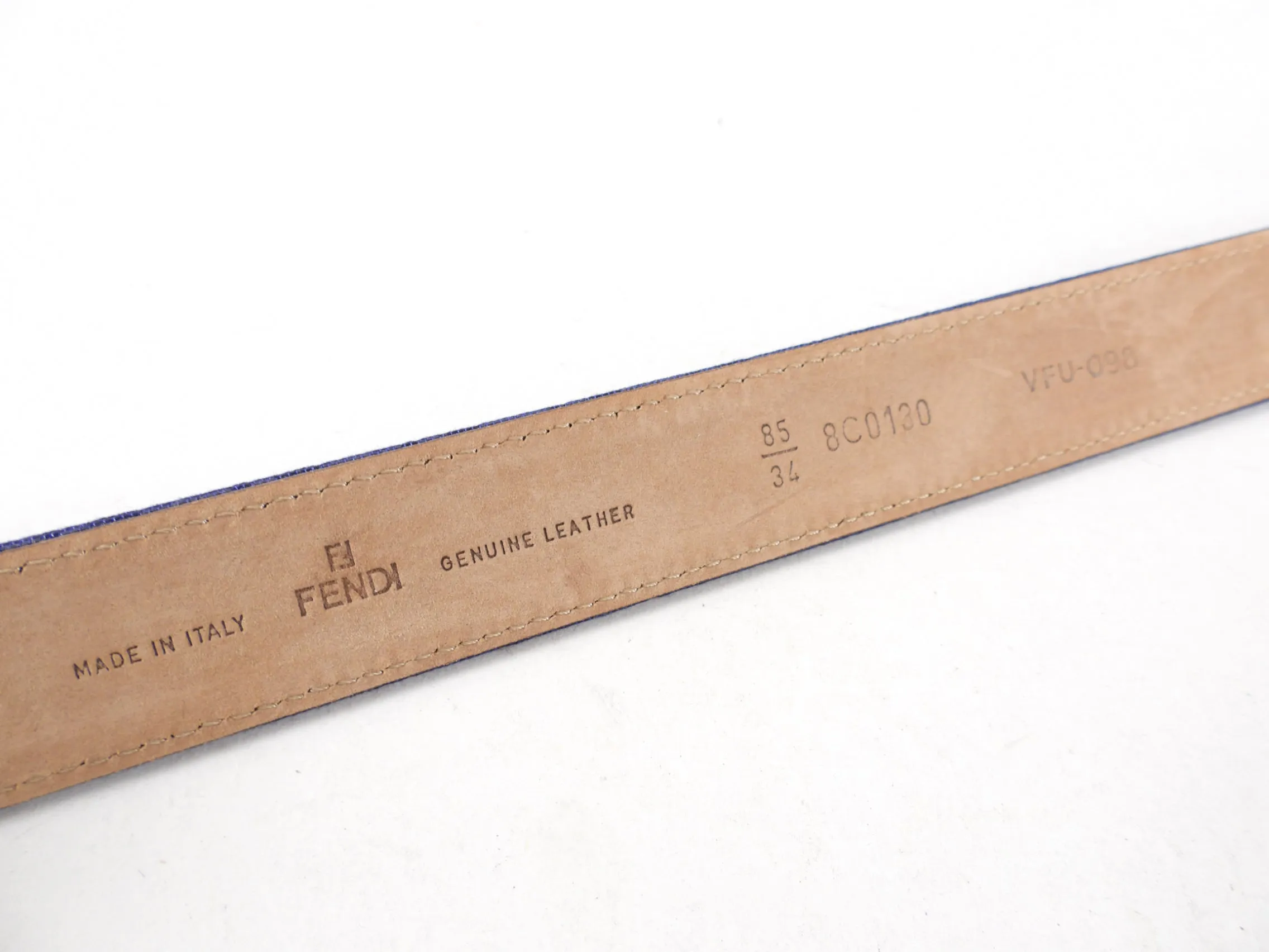 Fendi Vintage 2009 Purple Zucca FF Logo Belt - 85 / 34