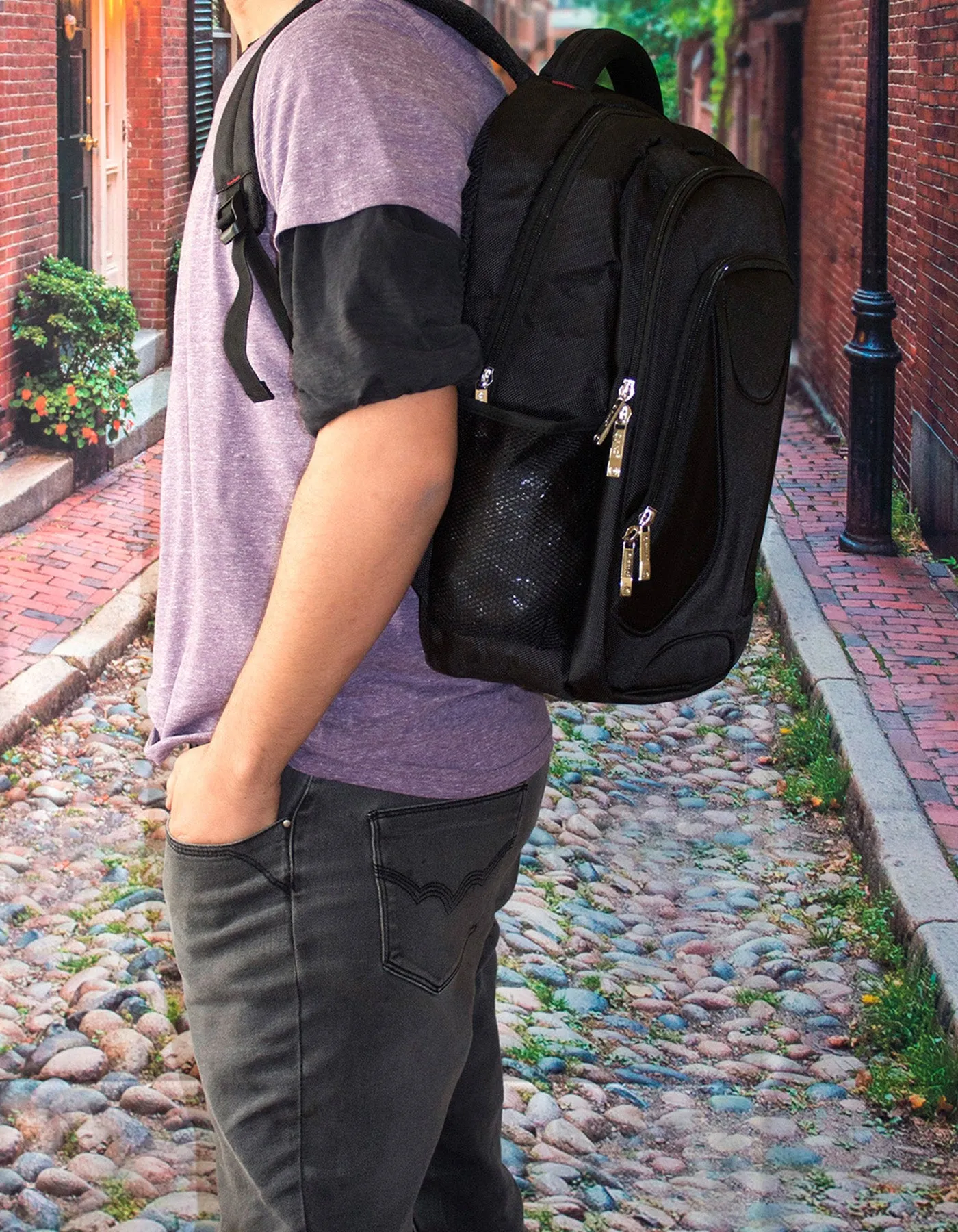 Fino SK-9021 Travel 15-Inch Laptop Backpack-19 Litre - Black