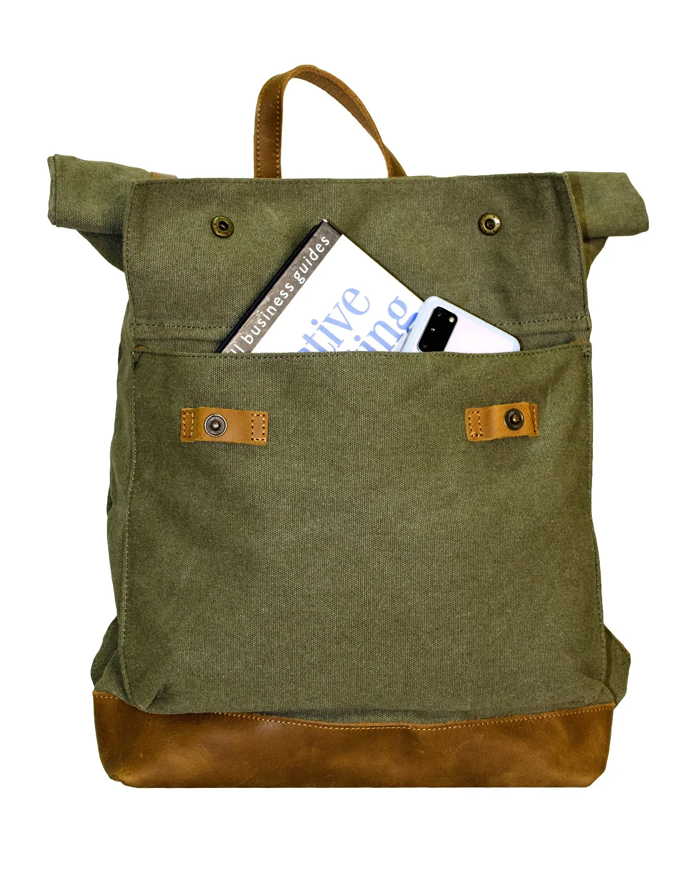 Fino SL-021 Canvas and Genuine Leather 15" Laptop Backpack