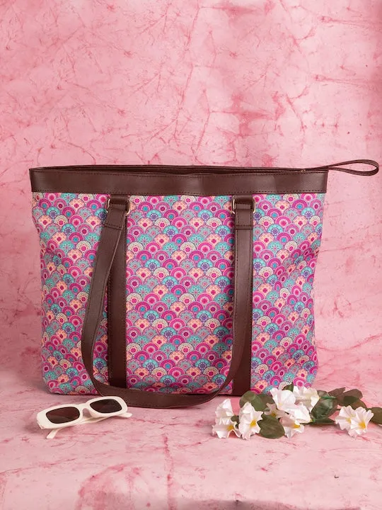 Floral Abstract Tote Bag