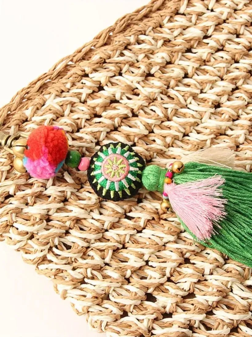 Fuchsia multicolored keychains